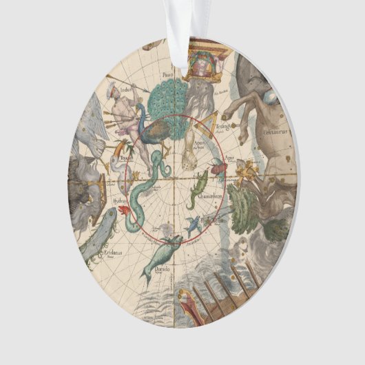  kaart van de zuidpool ornament (voorkant)