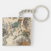  kaart van de zuidpool sleutelhanger (Achterkant)