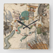  kaart van de zuidpool vierkante klok (Voorkant)