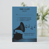 Kaart van de zwarte/blauwe  Gramophone respons (Staand voorkant)