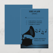 Kaart van de zwarte/blauwe  Gramophone respons (Voorkant / Achterkant)