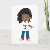 Kaart van de zwarte vader voor pap (Voorkant)