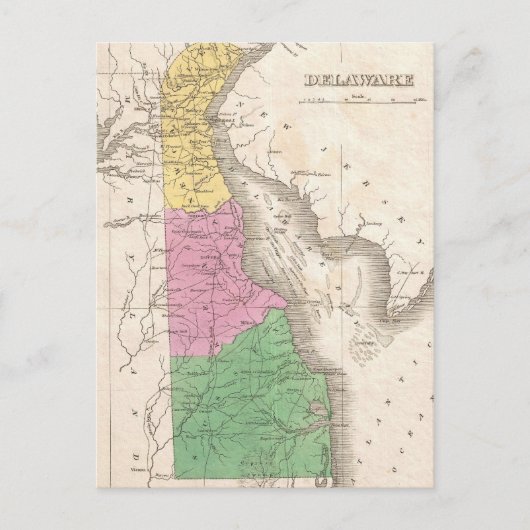  kaart van Delaware (1827) (Voorkant)