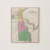 kaart van Delaware (1827) Legpuzzel (Verticaal)