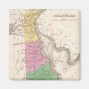 kaart van Delaware (1827) Magneet