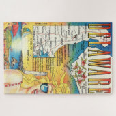  kaart van Delaware 20x30 Legpuzzel (Horizontaal)