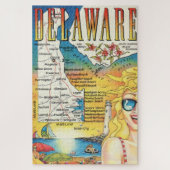 kaart van Delaware 20x30 Legpuzzel (Verticaal)
