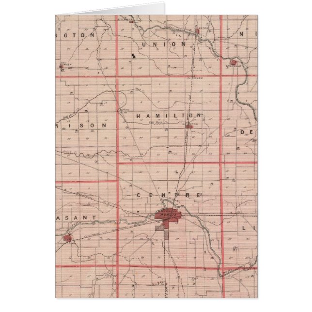 Kaart van Delaware County (Voorkant)