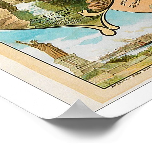  kaart van Delaware en Hudson Poster (Hoek)