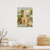  kaart van Delaware en Hudson Poster (Keuken)