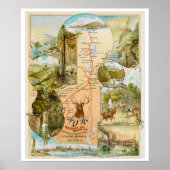  kaart van Delaware en Hudson Poster (Voorkant)