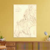 Kaart van delen van Utah Canvas Afdruk (Insitu (Woonkamer))