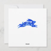 Kaart van delft en tulpen konijn (Achterkant)