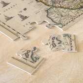  kaart van Denemarken (1690) Legpuzzel (Zijkant)