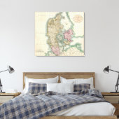  kaart van Denemarken (1801) Canvas Afdruk (Insitu (Slaapkamer))