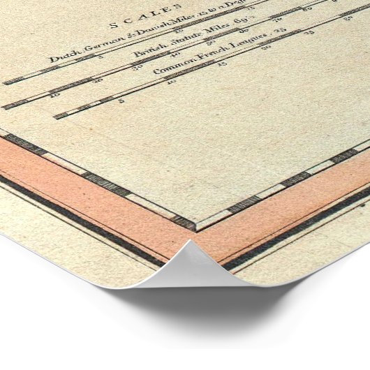  kaart van Denemarken (1801) Poster (Hoek)