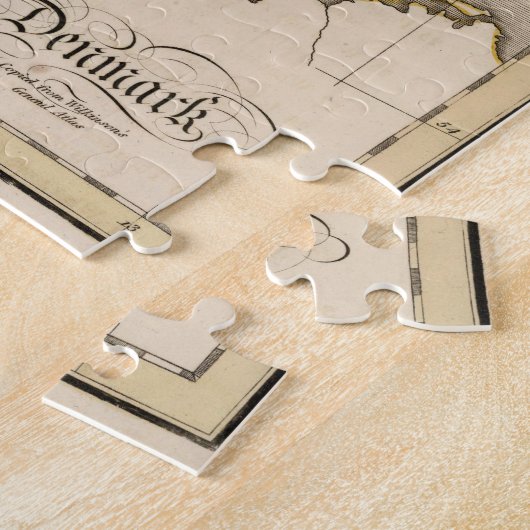 kaart van Denemarken (1815) Legpuzzel (Zijkant)