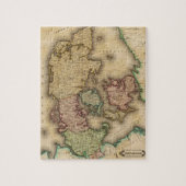  kaart van Denemarken (1831) Legpuzzel (Verticaal)