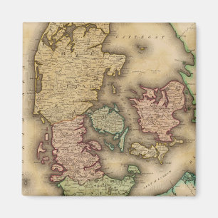  kaart van Denemarken (1831) Magneet