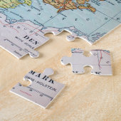 kaart van Denemarken (1905) Legpuzzel (Zijkant)