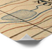  kaart van Denver Colorado (1888) Poster (Hoek)