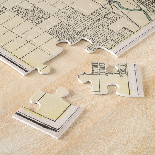  kaart van Denver Colorado (1901) Legpuzzel (Zijkant)