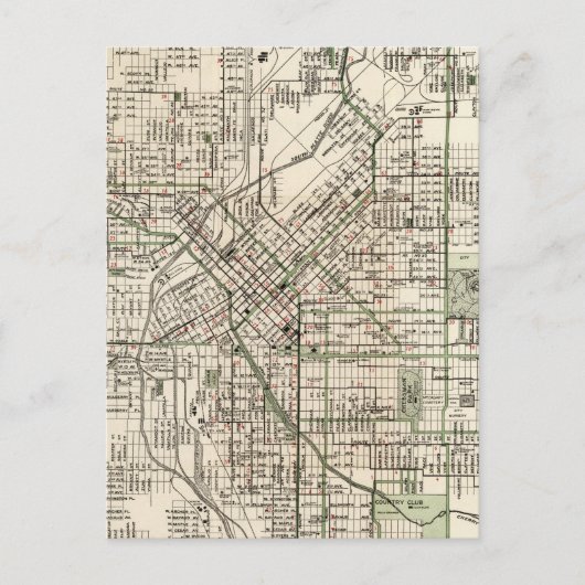  kaart van Denver Colorado (1920) (Voorkant)