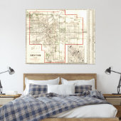  kaart van Denver Colorado (1920) Canvas Afdruk (Insitu (Slaapkamer))