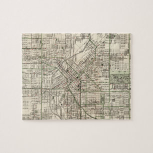 kaart van Denver Colorado (1920) Legpuzzel