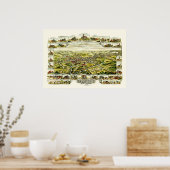 Kaart van Derry, New Hampshire uit 1898 Poster (Keuken)