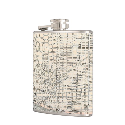  kaart van Detroit (1895) Heupfles (Links)