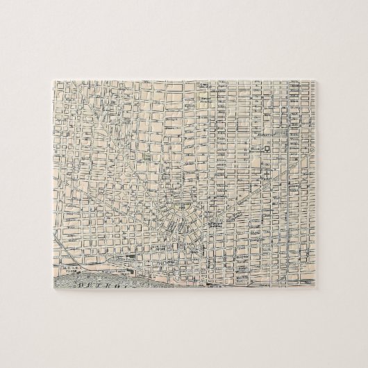  kaart van Detroit (1895) Legpuzzel (Horizontaal)