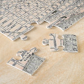  kaart van Detroit (1895) Legpuzzel (Zijkant)