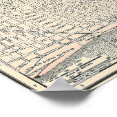  kaart van Detroit (1895) Poster (Hoek)