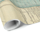 kaart van Detroit Michigan (1895) Cadeaupapier (Rol Hoek)