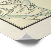  kaart van Detroit Michigan (1901) Poster (Hoek)