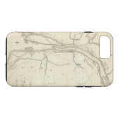 Kaart van Detroit River Case-Mate iPhone Case (Achterkant (Horizontaal))