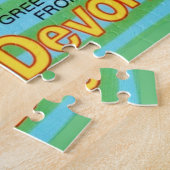 Kaart van Devon Engeland 11x14 Legpuzzel (Zijkant)