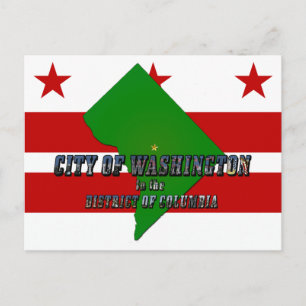 Kaart van District of Columbia, Vlag en Fototekst