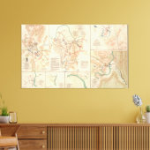  kaart van diverse burgeroorlogsslagvelden (1895) canvas afdruk (Insitu (Woonkamer))