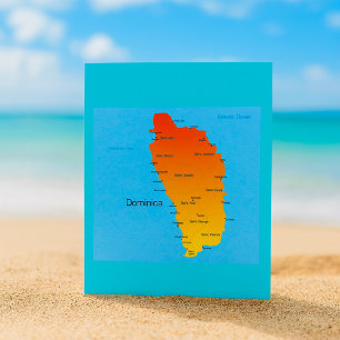 kaart van Dominica