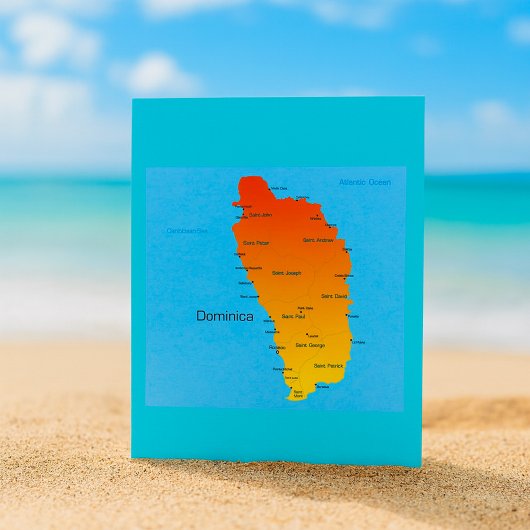 kaart van Dominica