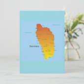 kaart van Dominica (Staand voorkant)