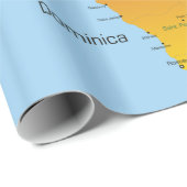 kaart van Dominica Cadeaupapier (Rol Hoek)