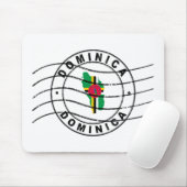 Kaart van Dominica, poststempel Muismat (Met muis)