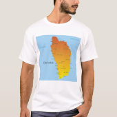 kaart van Dominica T-shirt (Voorkant)