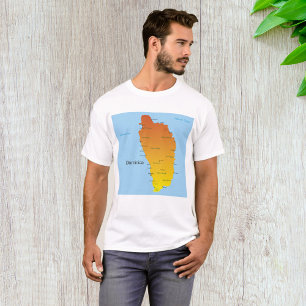 kaart van Dominica T-shirt