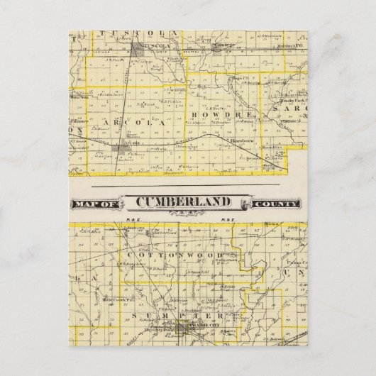 Kaart van Douglas County Map of Cumberland County (Voorkant)