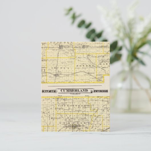 Kaart van Douglas County Map of Cumberland County (Staand voorkant)