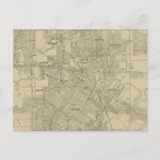  kaart van Downtown Houston (1913) (Voorkant)